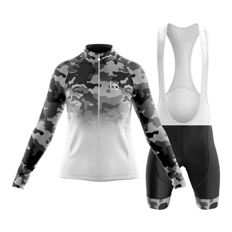 Camouflage Neck Club Cycling Kit (V3) (Grey-White)