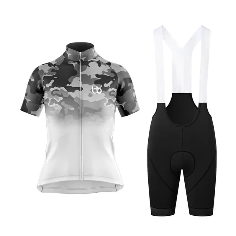 Camouflage Neck Club Cycling Kit (V3) (Grey-White)