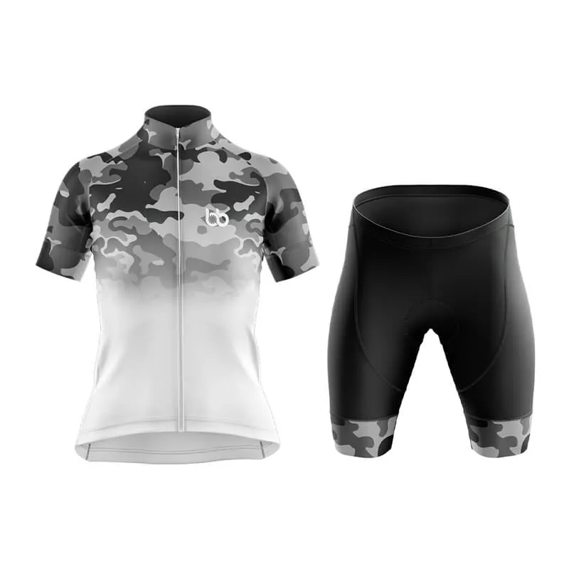 Camouflage Neck Club Cycling Kit (V3) (Grey-White)