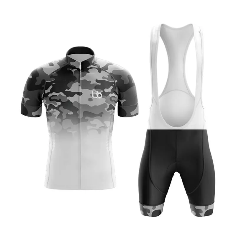 Camouflage Neck Club Cycling Kit (V3) (Grey-White)