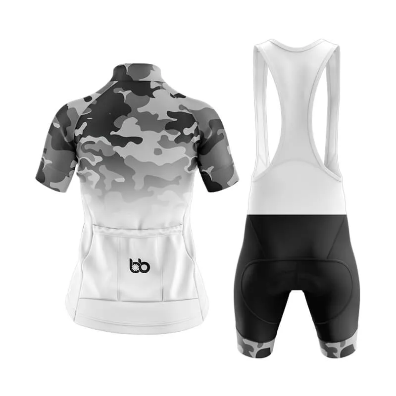 Camouflage Neck Club Cycling Kit (V3) (Grey-White)