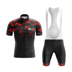 Camouflage Neck Club Cycling Kit (V3) (Red-Black)