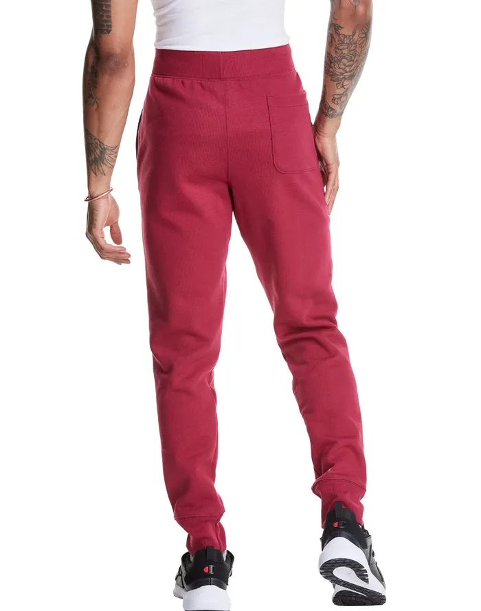 CHAMPION REVERSE WEAVE SCRIPT JOGGER PANTS / men’s -  BURGUNDY