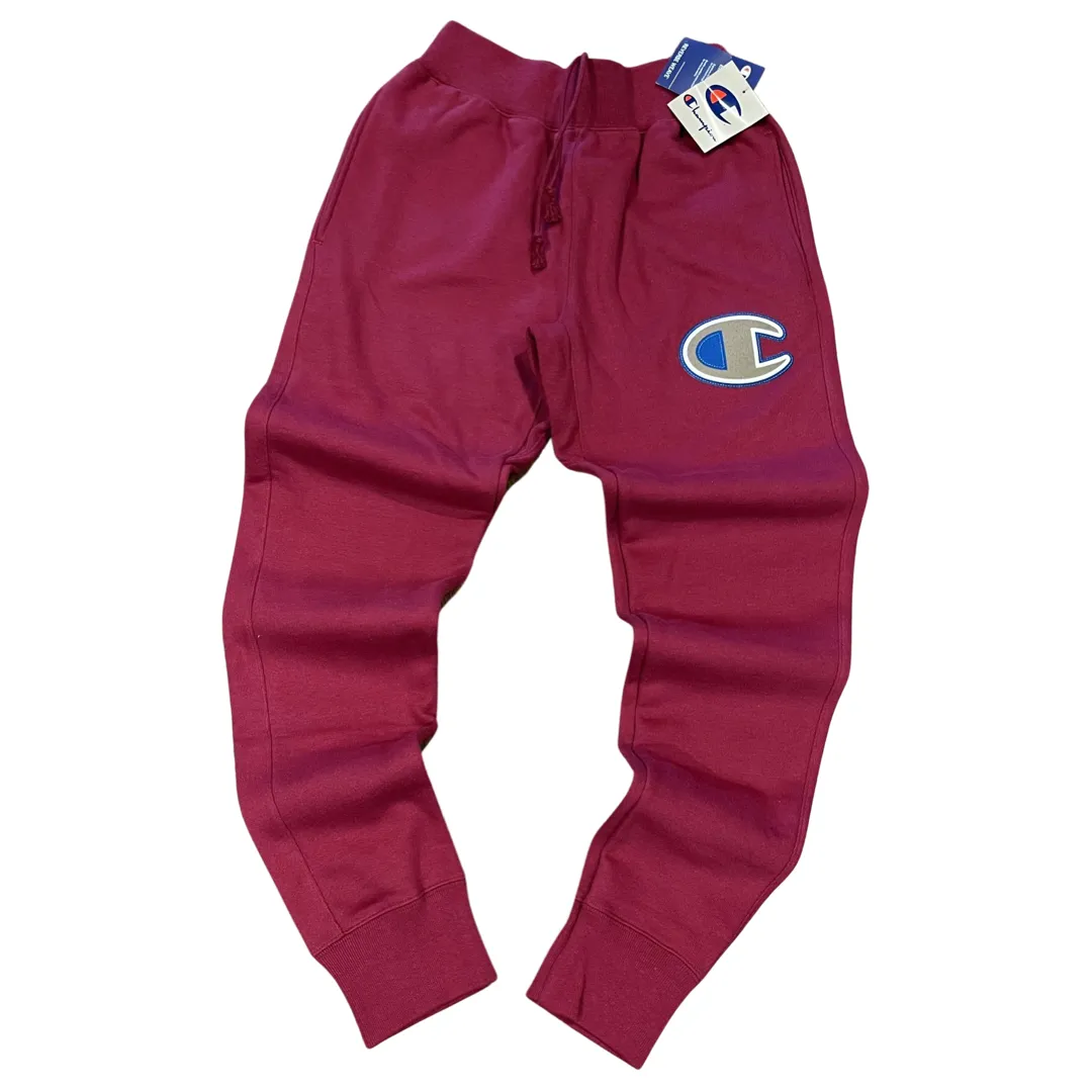 CHAMPION REVERSE WEAVE SCRIPT JOGGER PANTS / men’s -  BURGUNDY