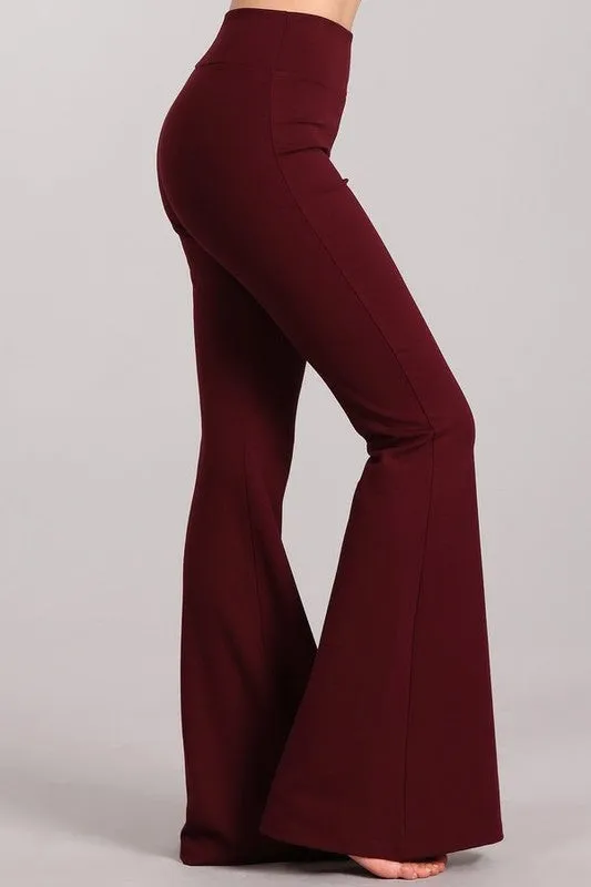 Chatoyant Ponte Tummy Slimming Pants - Wine