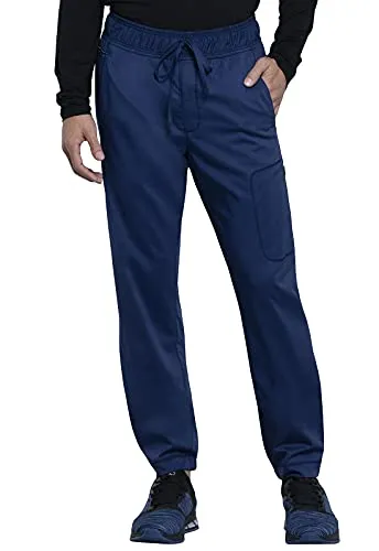 Cherokee WW012 Workwear Revolution Men's Natural Rise Straight Leg Jogger Scrub Pant