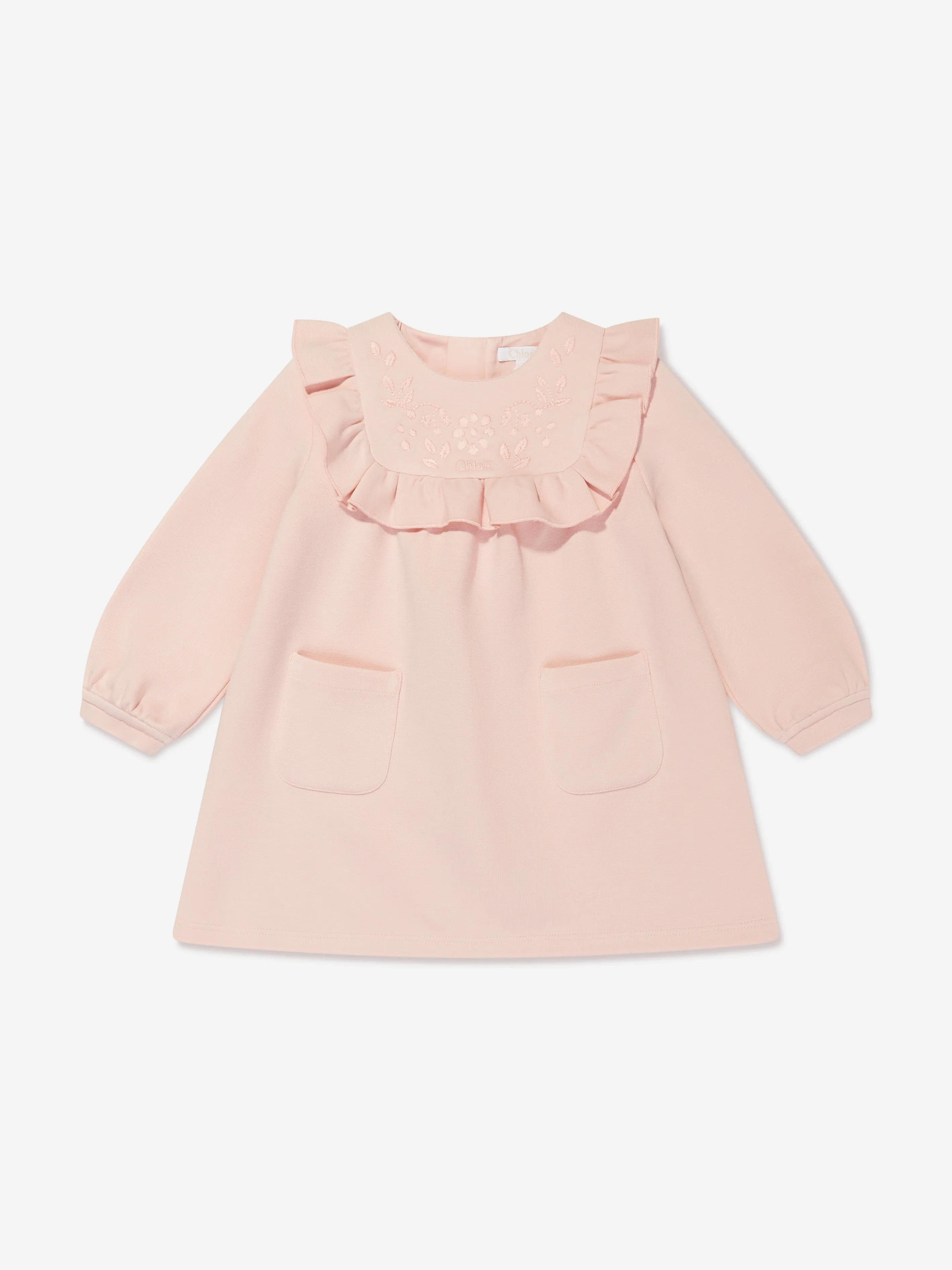 Chloé Baby Girls Ruffle Trim Dress in Pink