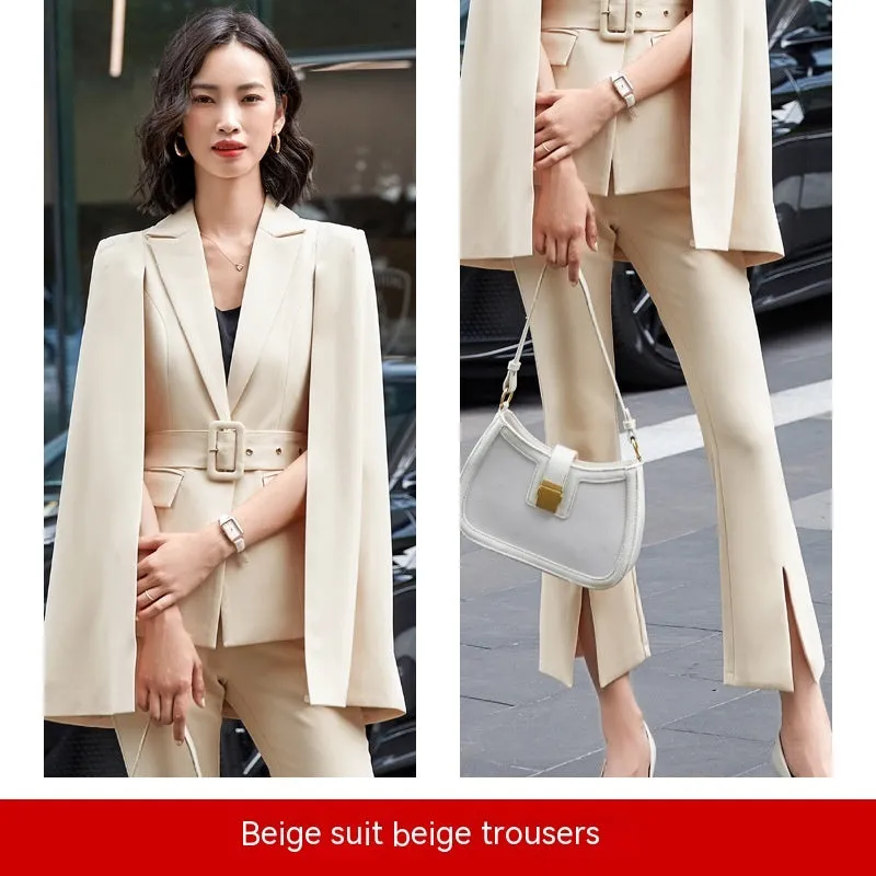 Cloak Suit Female Fashion Two-piece Suit