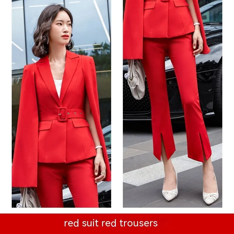 Cloak Suit Female Fashion Two-piece Suit