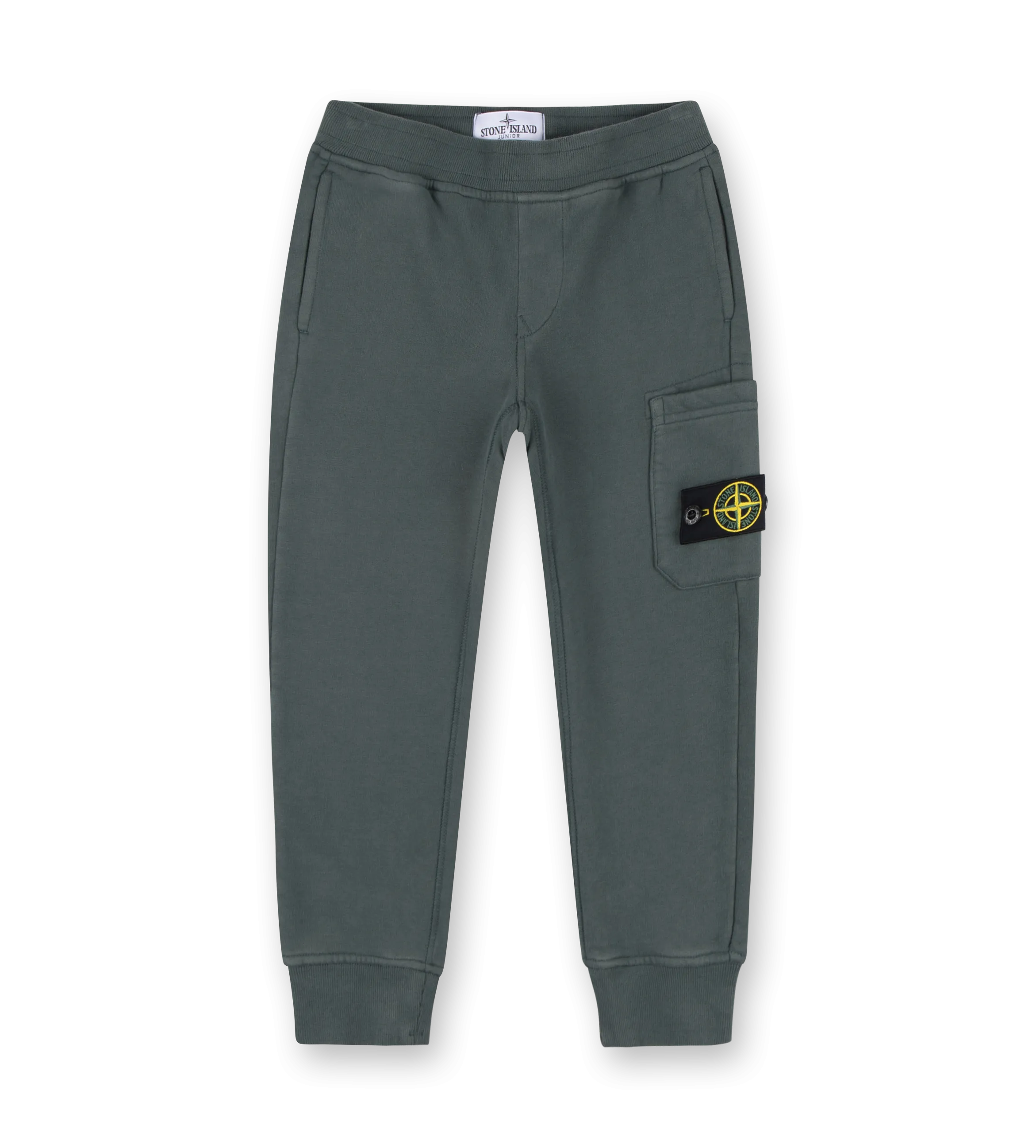 Compass-badge Cotton Sweatpants Green