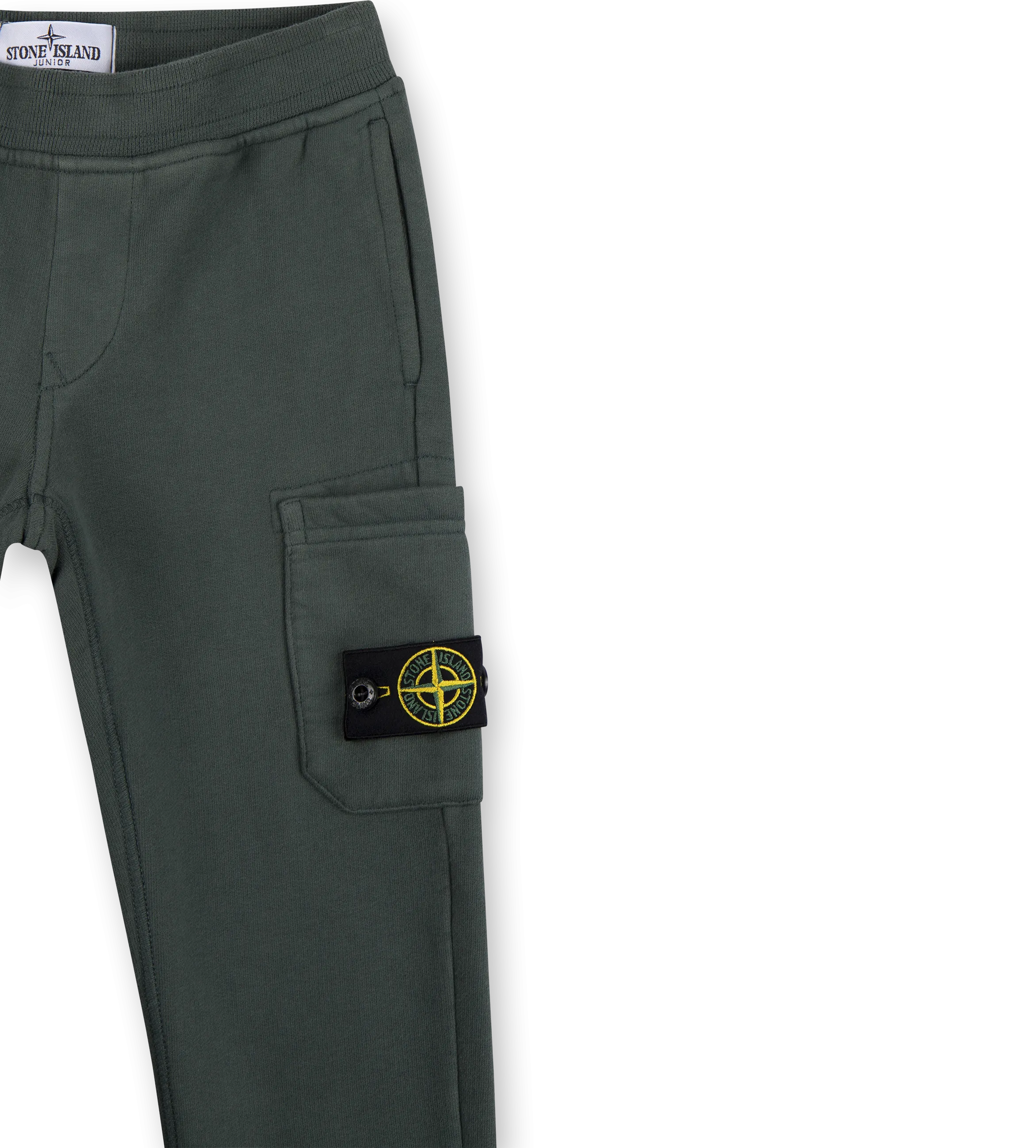 Compass-badge Cotton Sweatpants Green