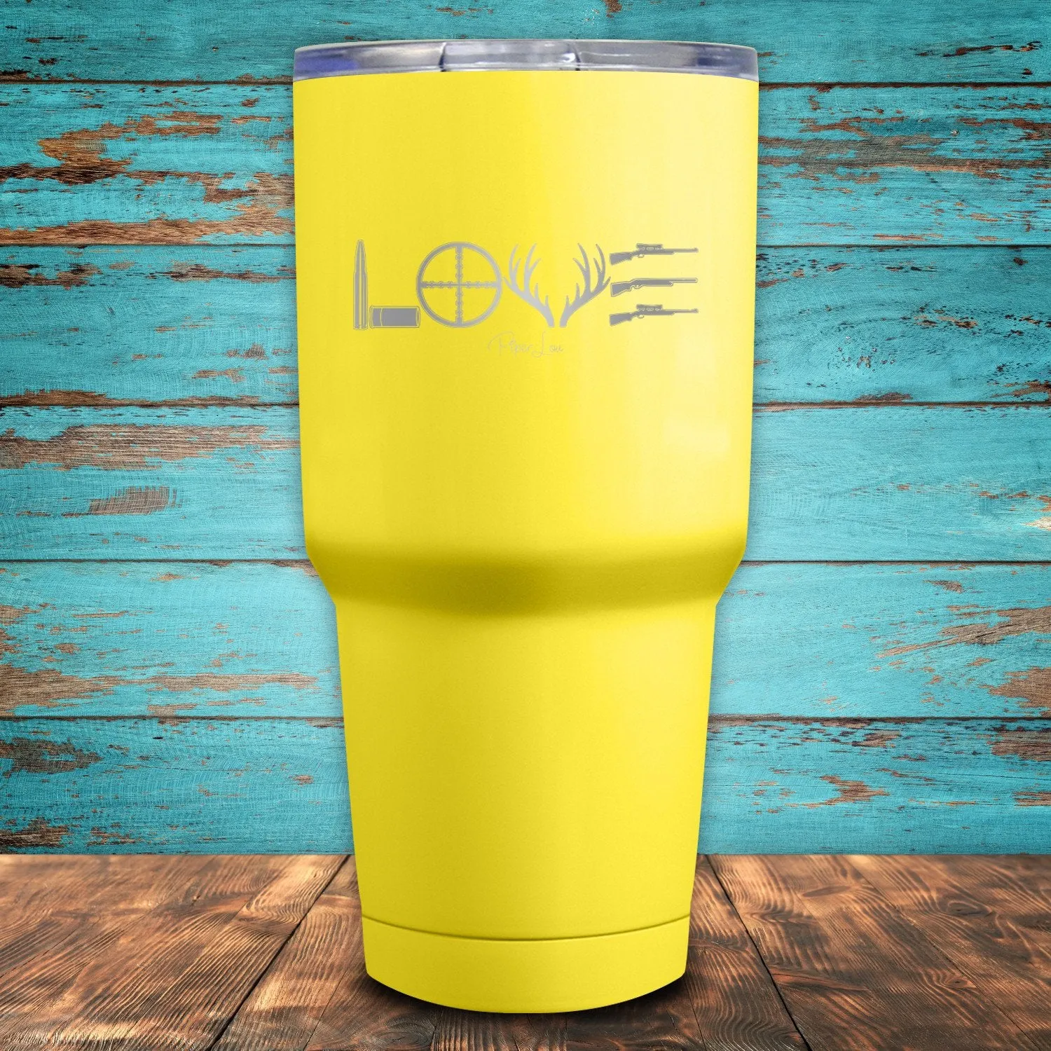 Deer Hunting Love Coated Drinkware