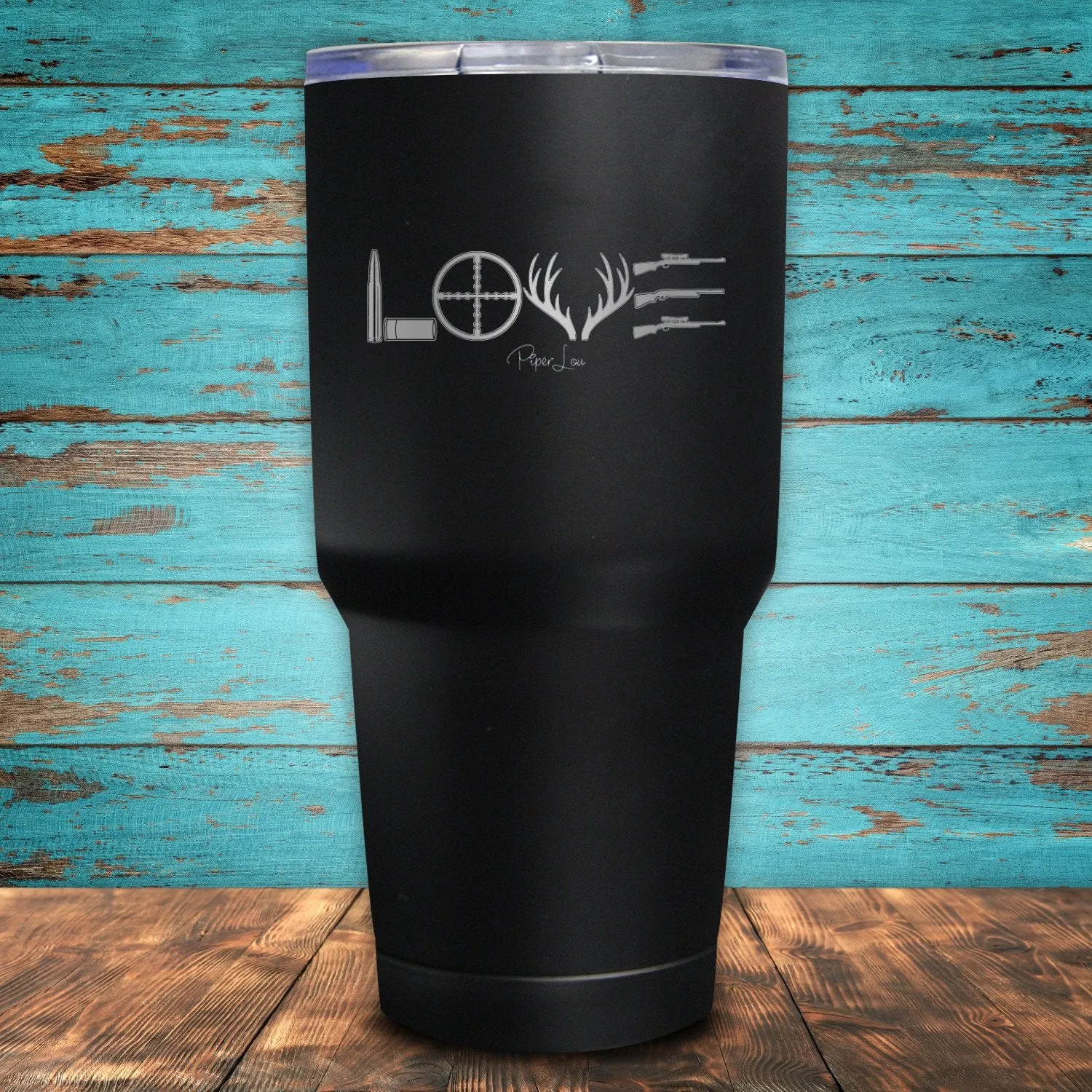 Deer Hunting Love Coated Drinkware