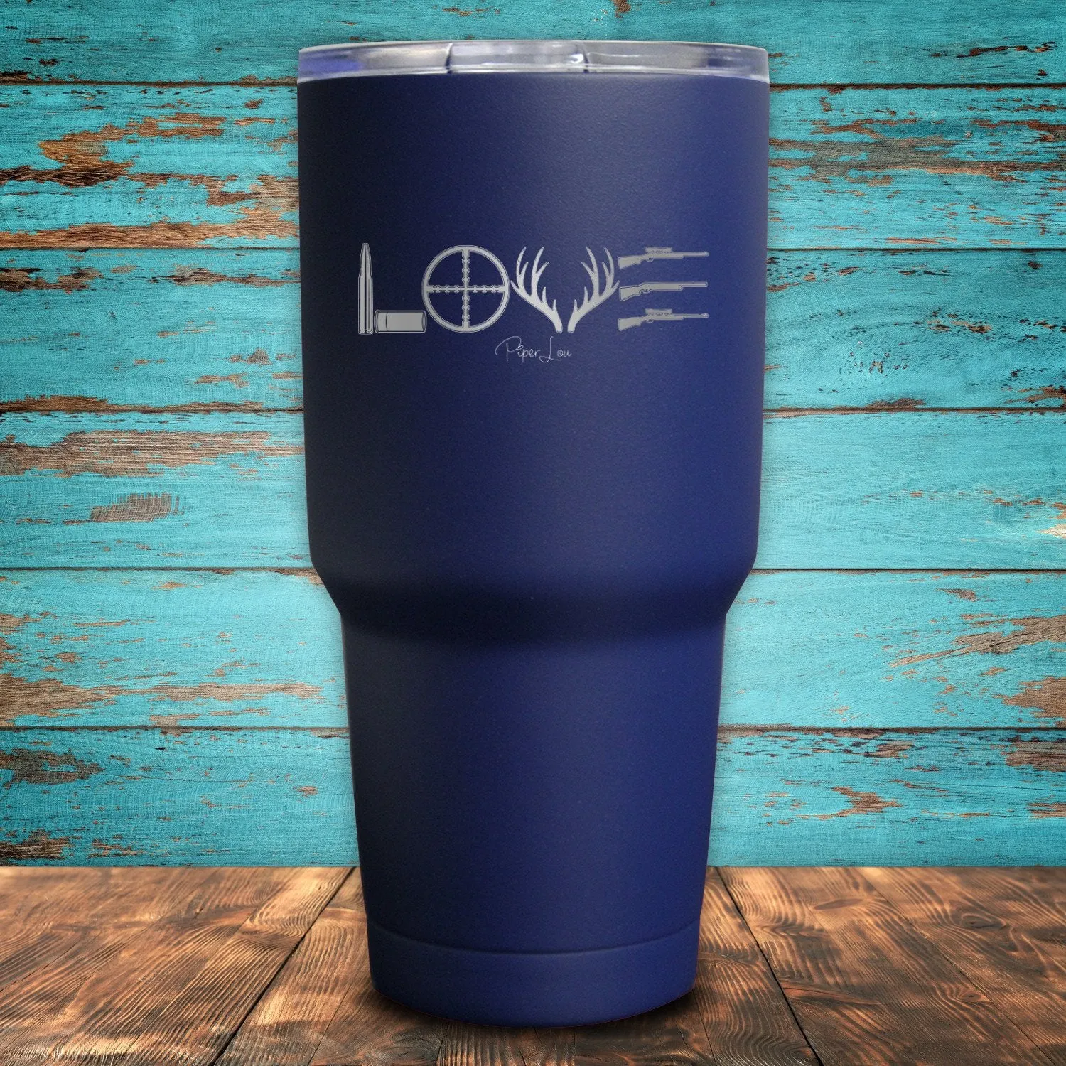 Deer Hunting Love Coated Drinkware