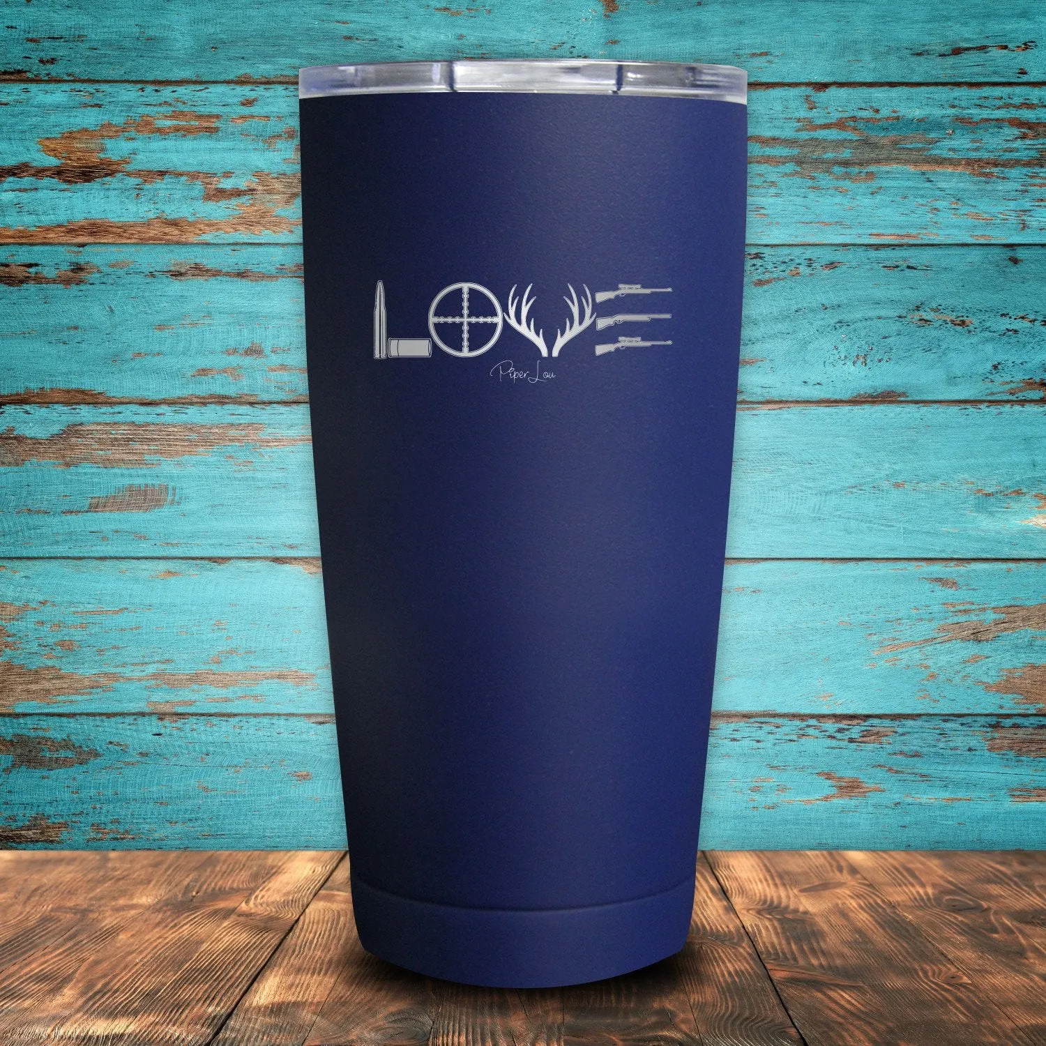 Deer Hunting Love Coated Drinkware