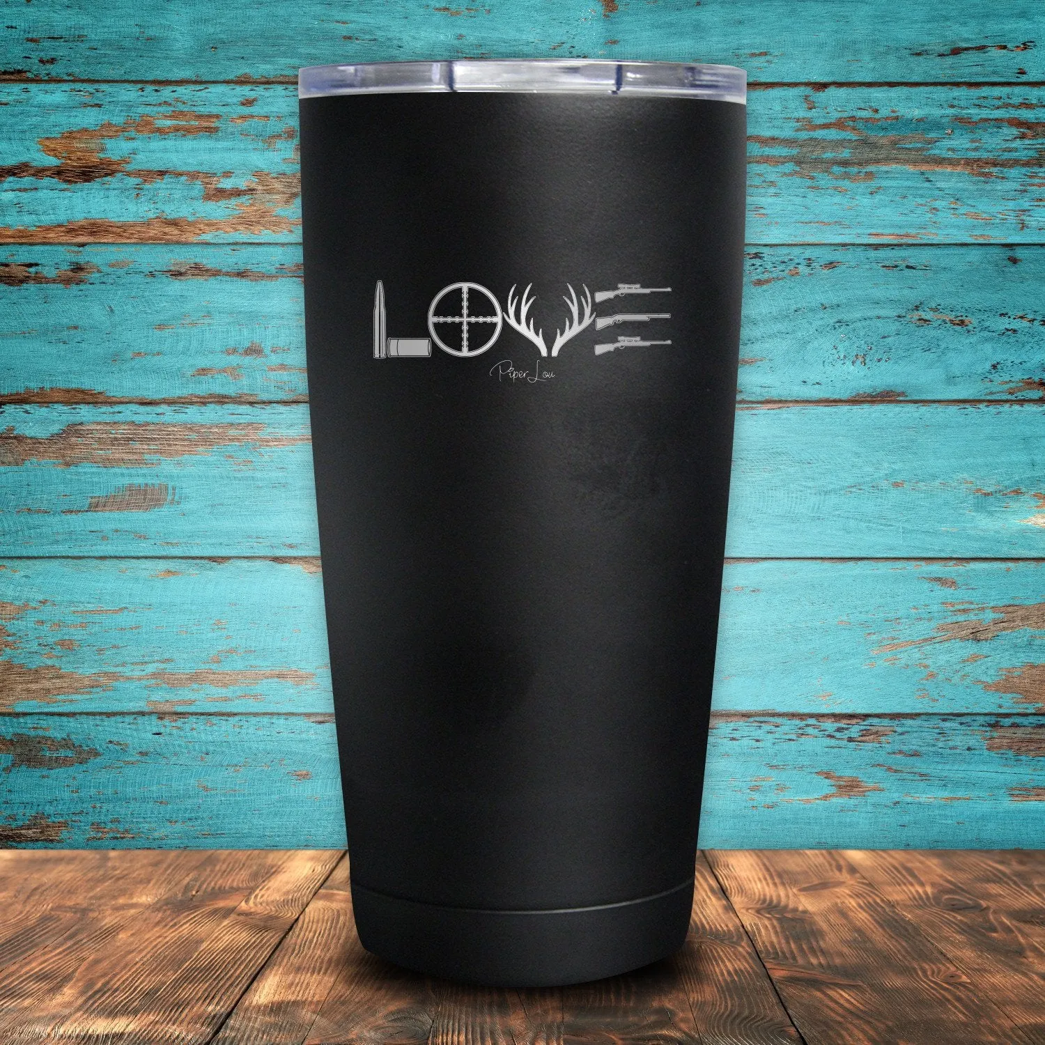 Deer Hunting Love Coated Drinkware