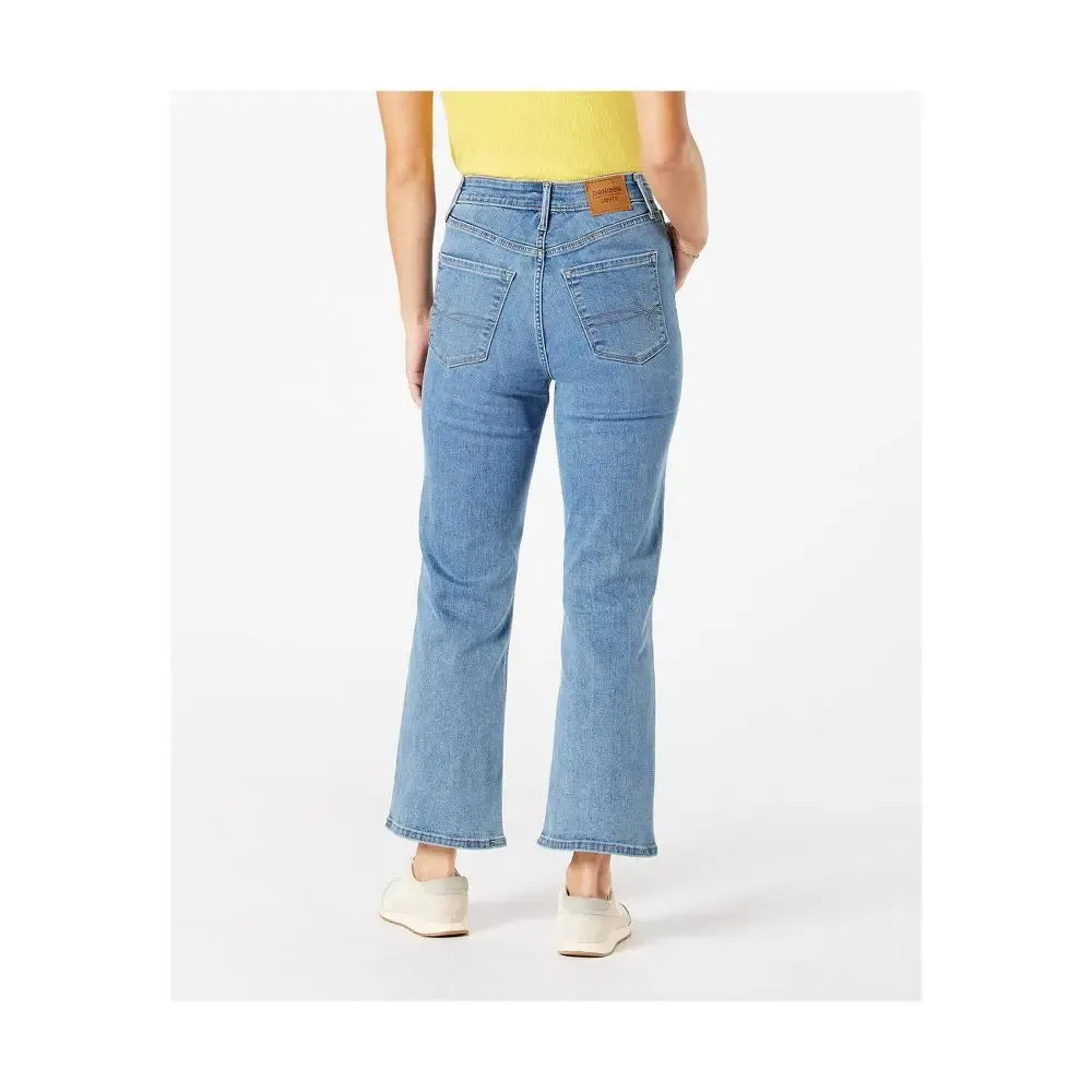 DENIZEN from Levi's Women's High Rise Flare Crop Jeans Heavyweight