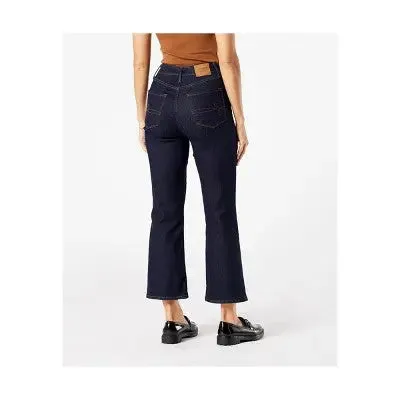 DENIZEN from Levi's Women's High Rise Flare Crop Jeans Heavyweight