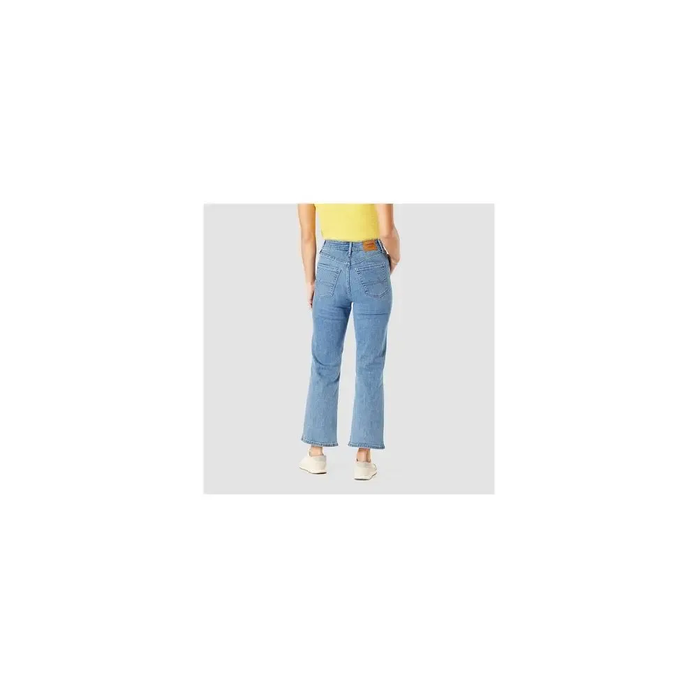 DENIZEN from Levi's Women's High Rise Flare Crop Jeans Heavyweight