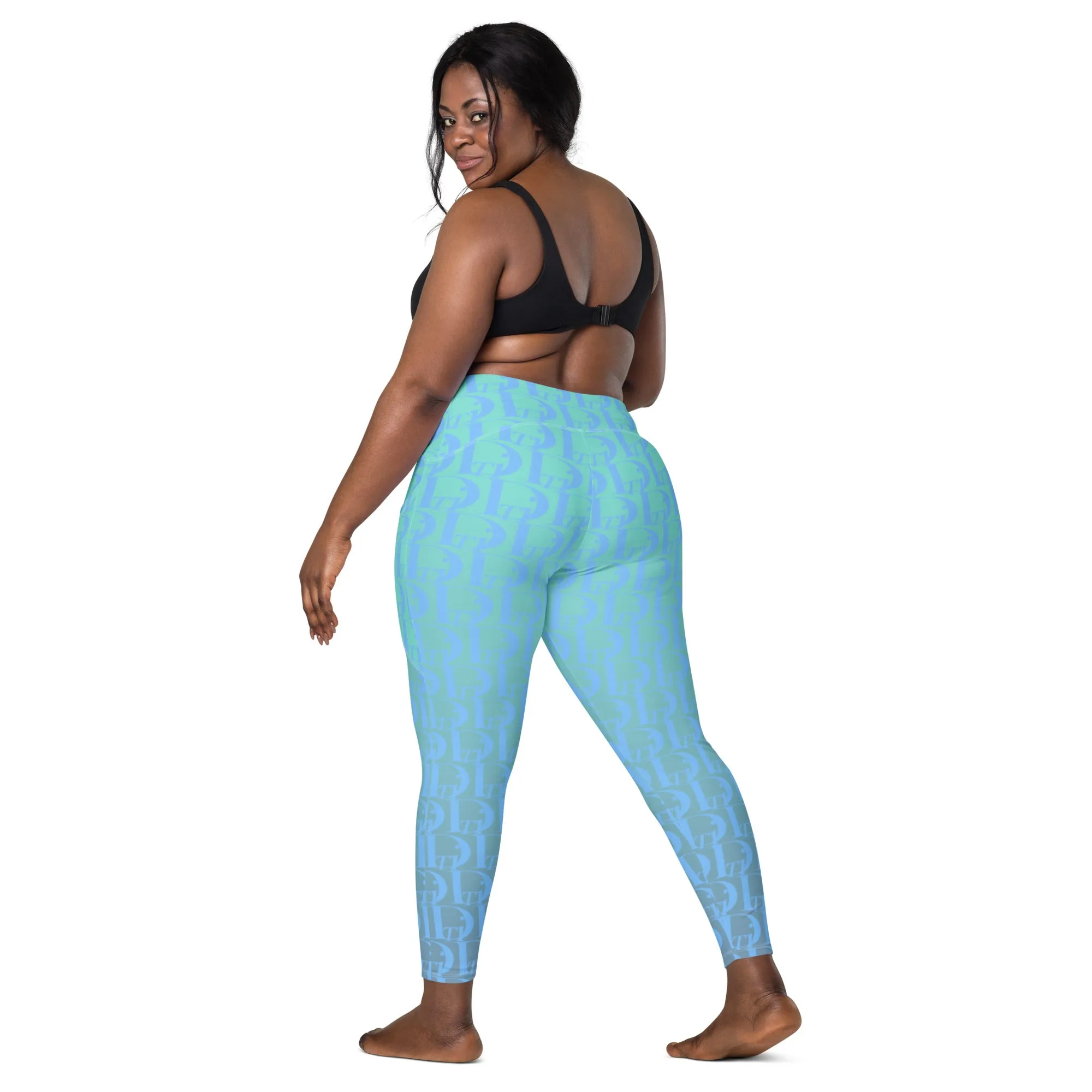 Descendants of the Island Ocean Blues Crossover leggings with pockets