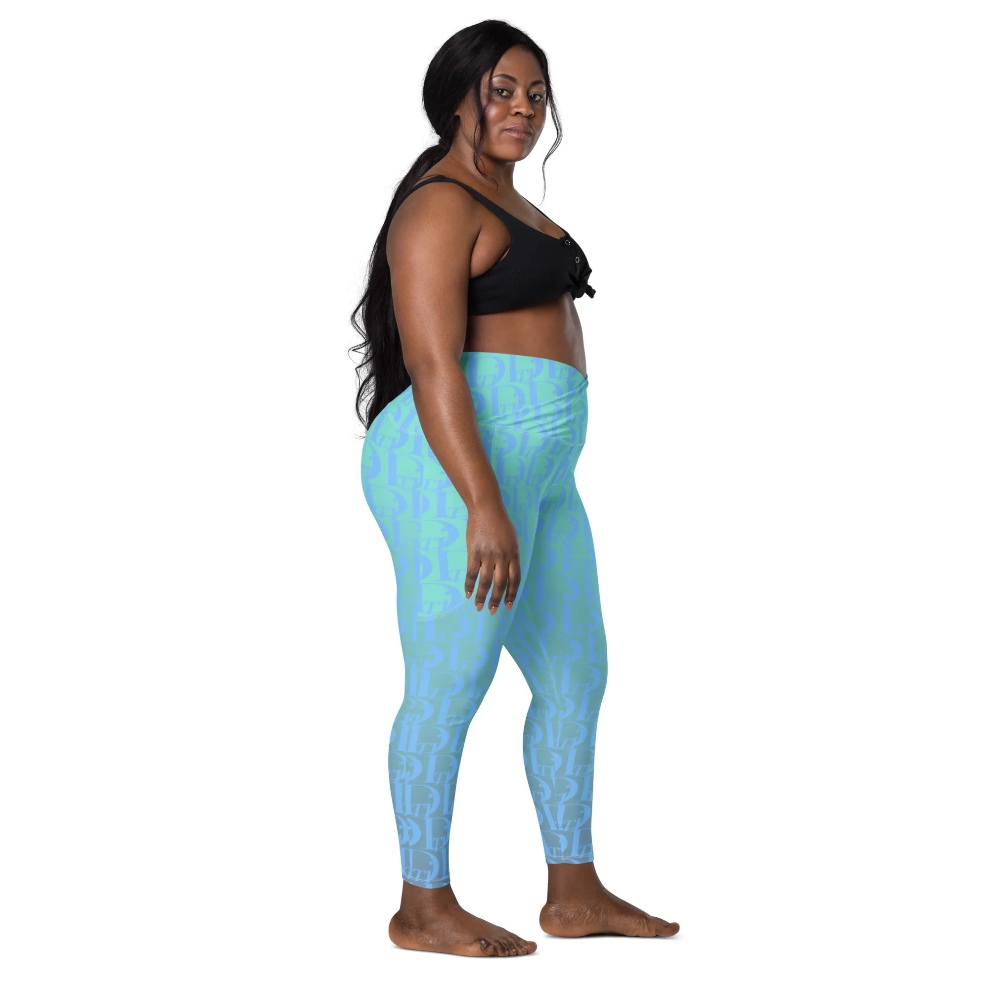 Descendants of the Island Ocean Blues Crossover leggings with pockets