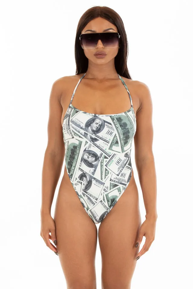 Diamond Dolls Money Miami Bodysuit Green