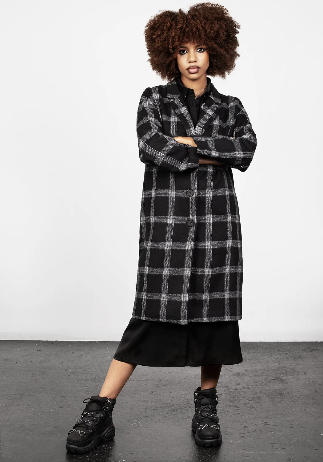 Effy Plaid Duster Coat