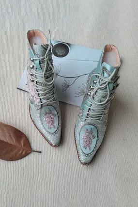 Embroidered Flower Boots