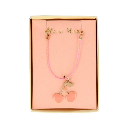 Enamel Cherries Necklace (Final Sale)