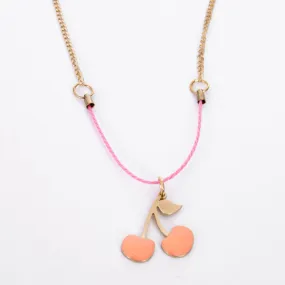 Enamel Cherries Necklace (Final Sale)