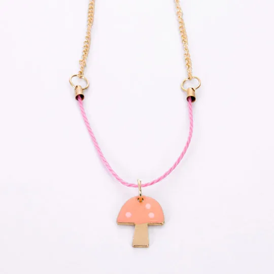 Enamel Mushroom Necklace (Final Sale)