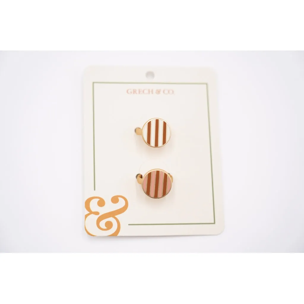 Enamel Rings Set - Stripes