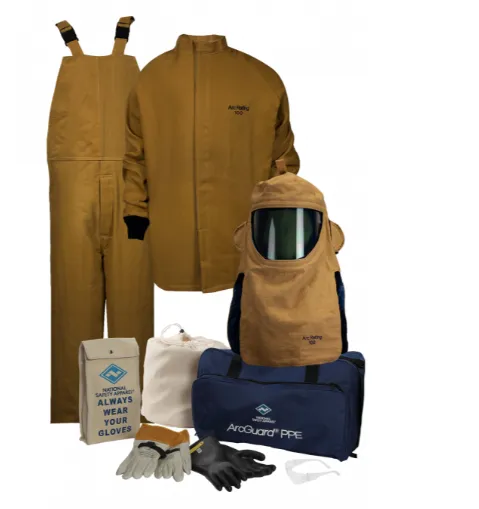 Enespro National Safety Apparel KIT4SC100NGCV Arcguard 100 cal Arc Flash Kit with Crossvent Hood