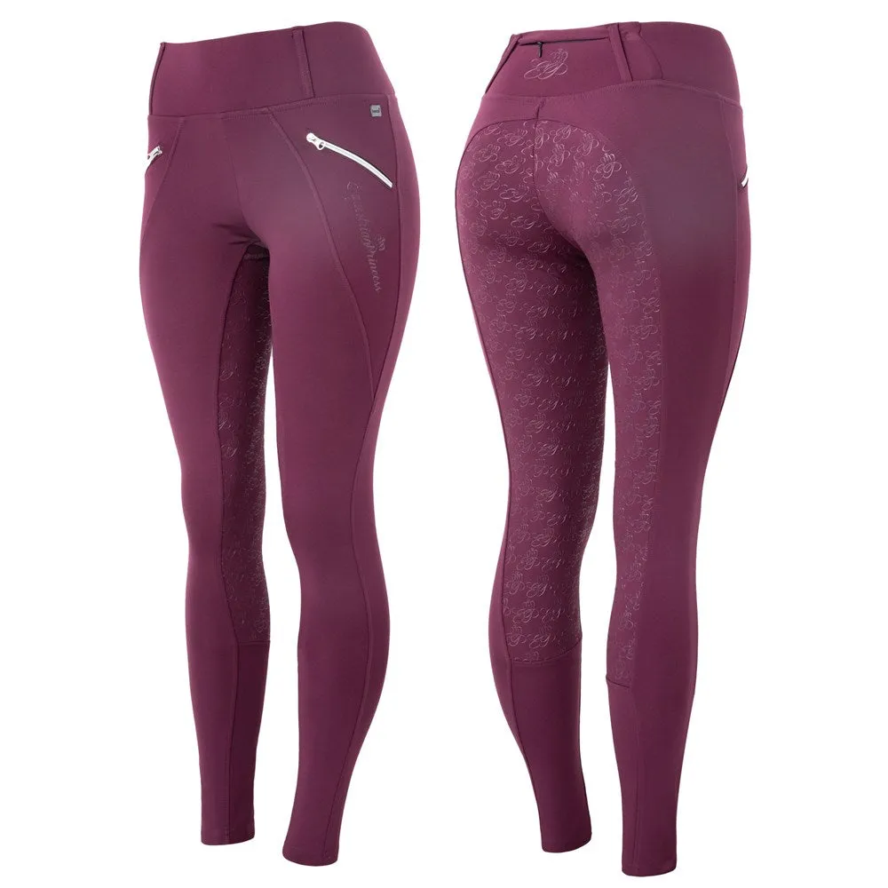 Equinavia Enora Womens Winter Full Seat Tights with Shiny Zippers CP3693