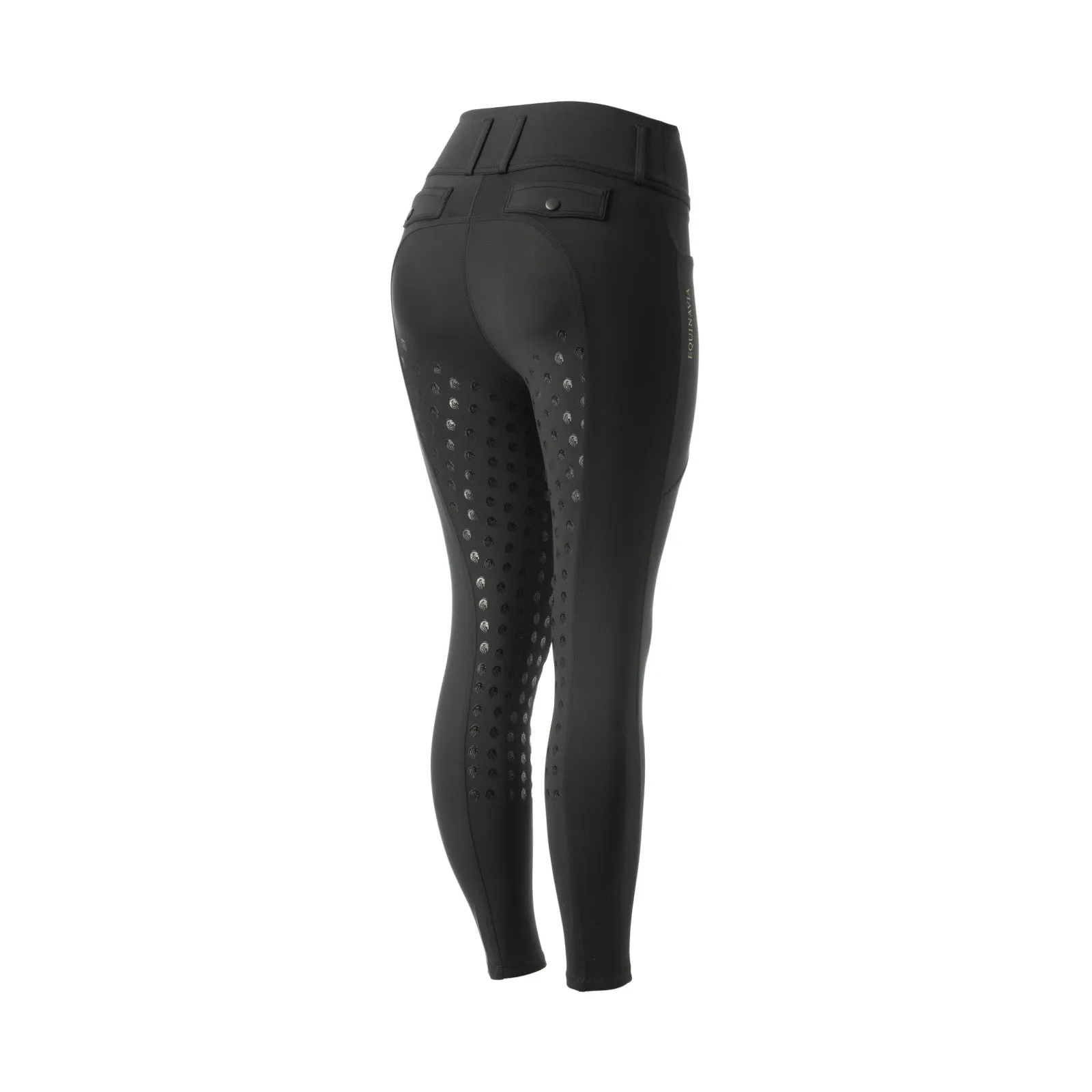 Equinavia Linnea Womens Compression Full Seat Breeches - Black E36028