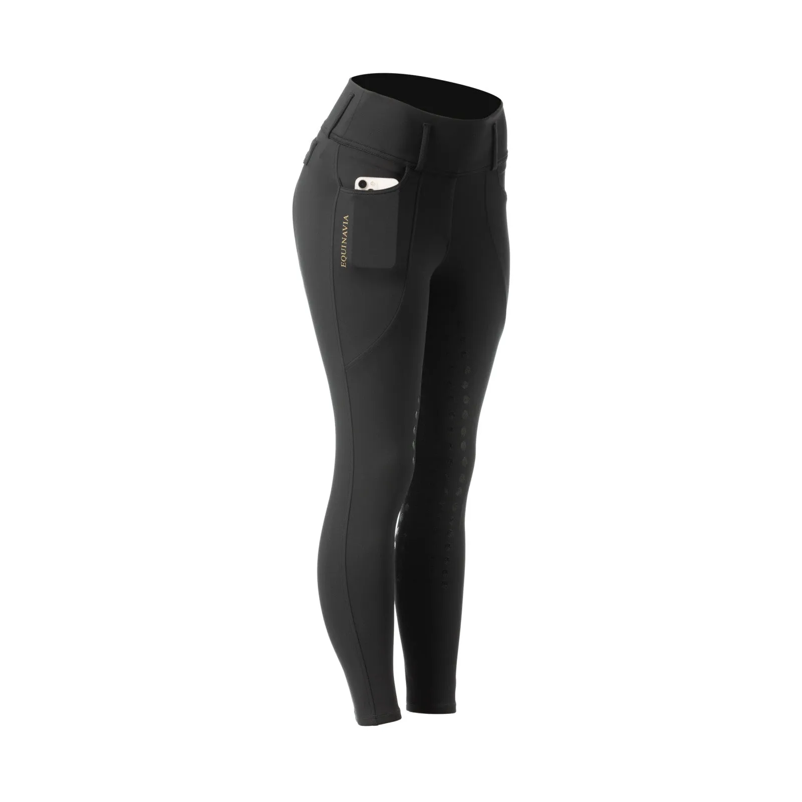 Equinavia Linnea Womens Compression Full Seat Breeches - Black E36028