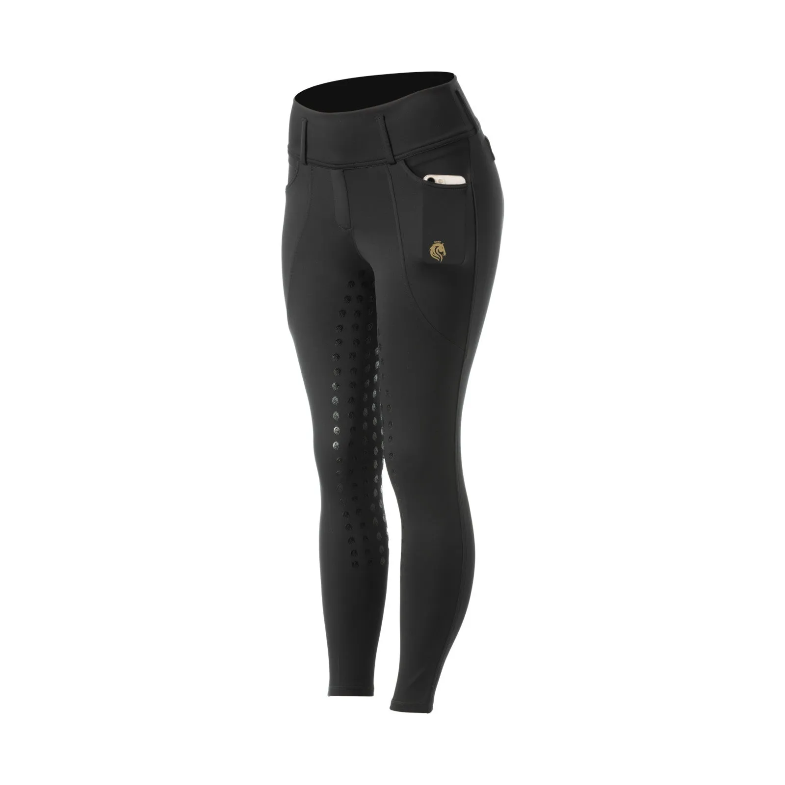 Equinavia Linnea Womens Compression Full Seat Breeches - Black E36028