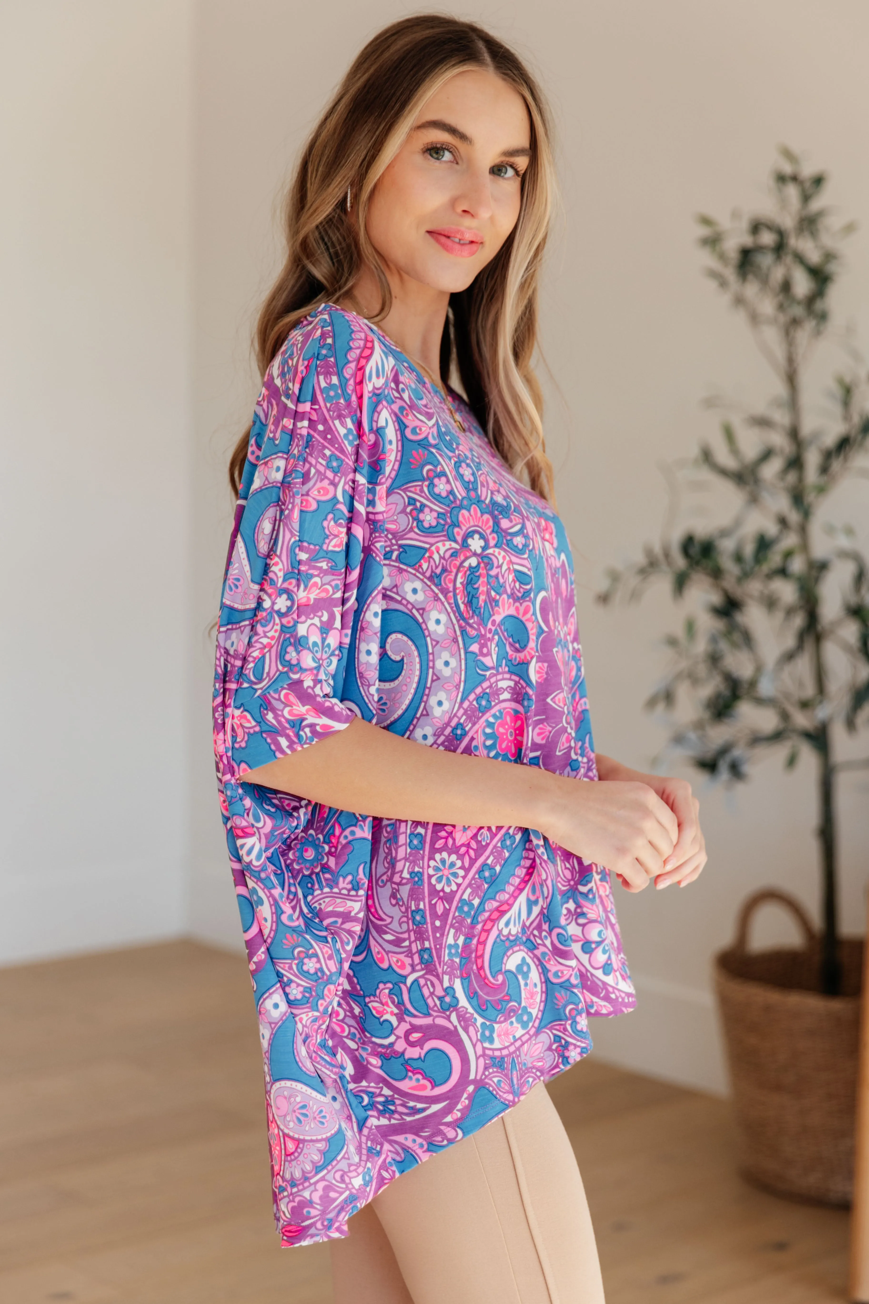 Essential Blouse in Purple Paisley - Dear Scarlett