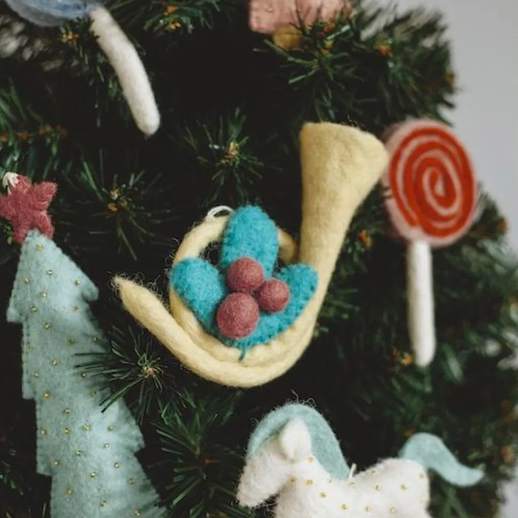 Felt Trumpet Ornament