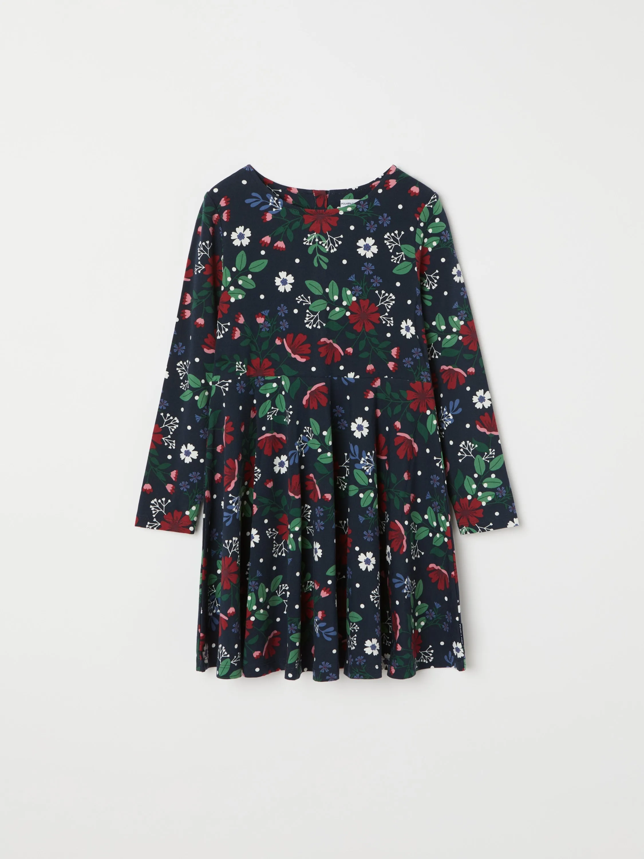 Festive Floral Print Kids Dress