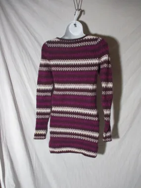 FREE PEOPLE Knit Sweater Top Dress Hippie Boho V-neck Domestic Violence Awareness S/P