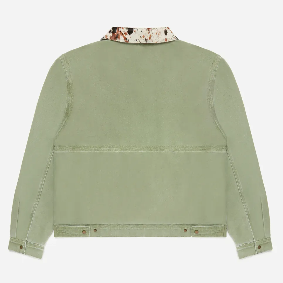 Fugazi Pony Collar Washed Olive Work Jacket