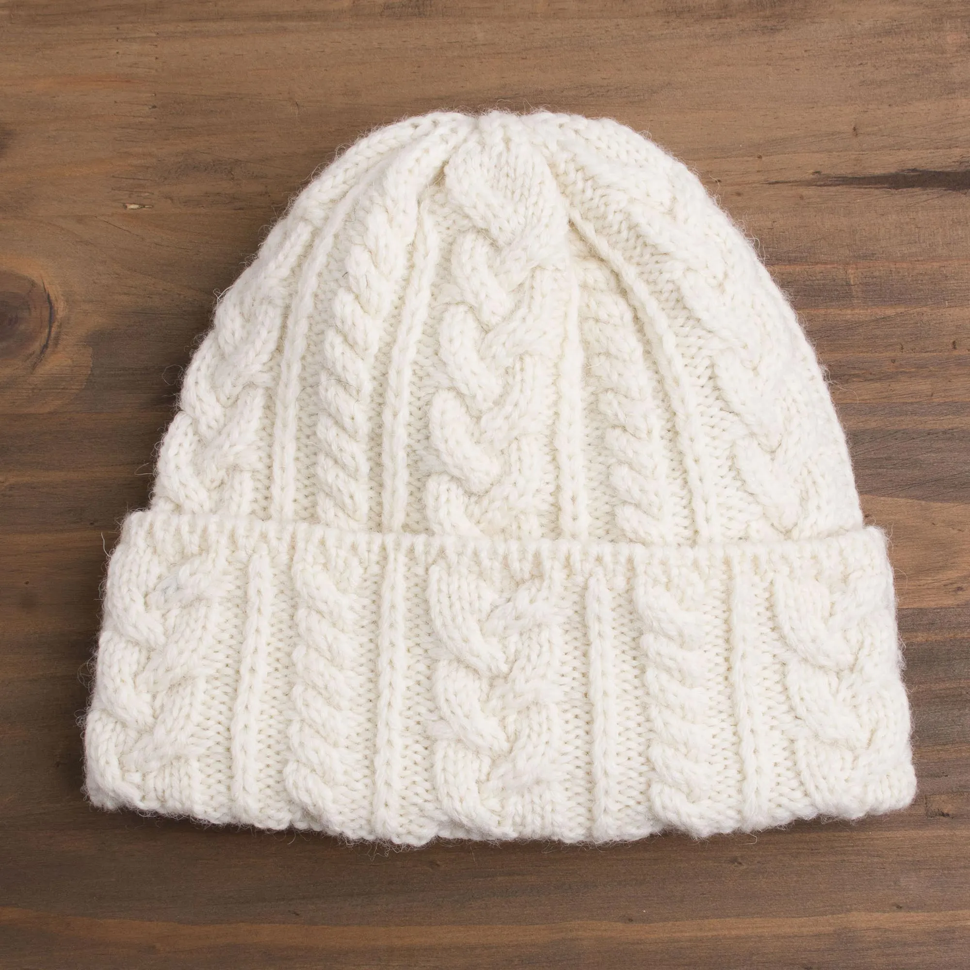 Galway Bay Irish Aran Knit Wool Hat