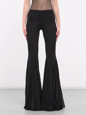 Georgette Flare Trousers (TRS043-BLACK)