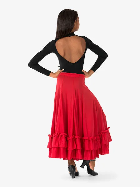 Girls Flamenco Ballroom Skirt