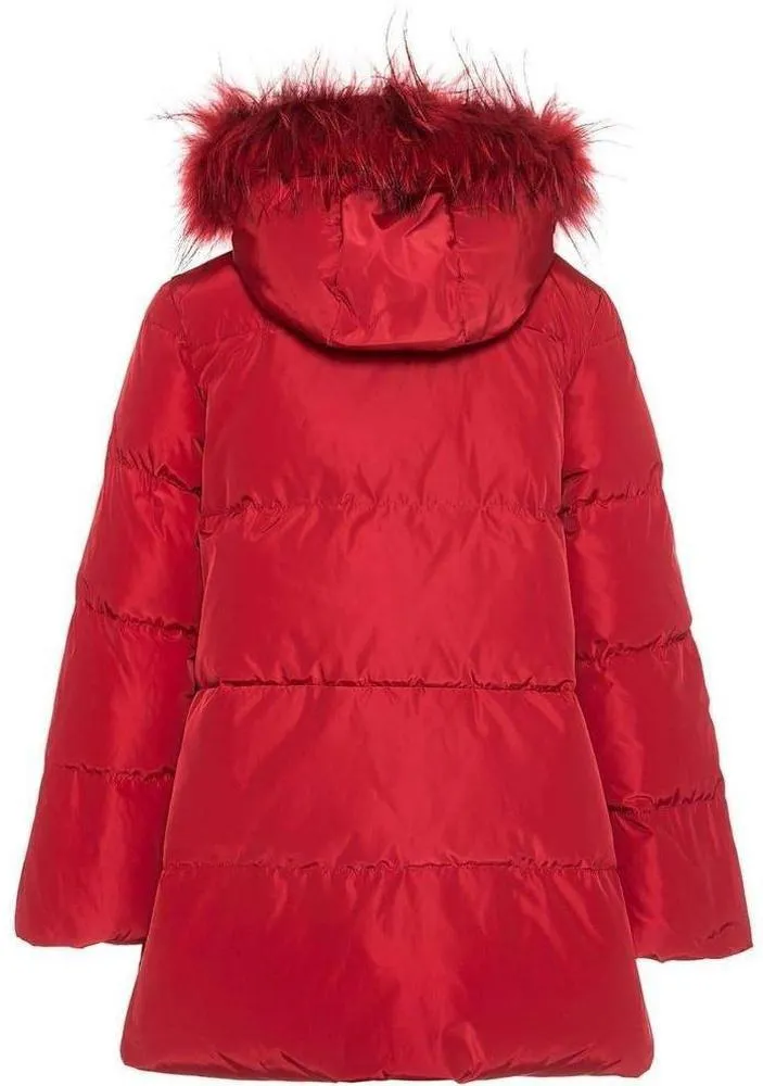 Girls Red Down Padded Coat