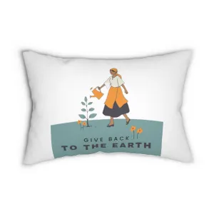 Give Back to Earth Spun Polyester Lumbar Pillow