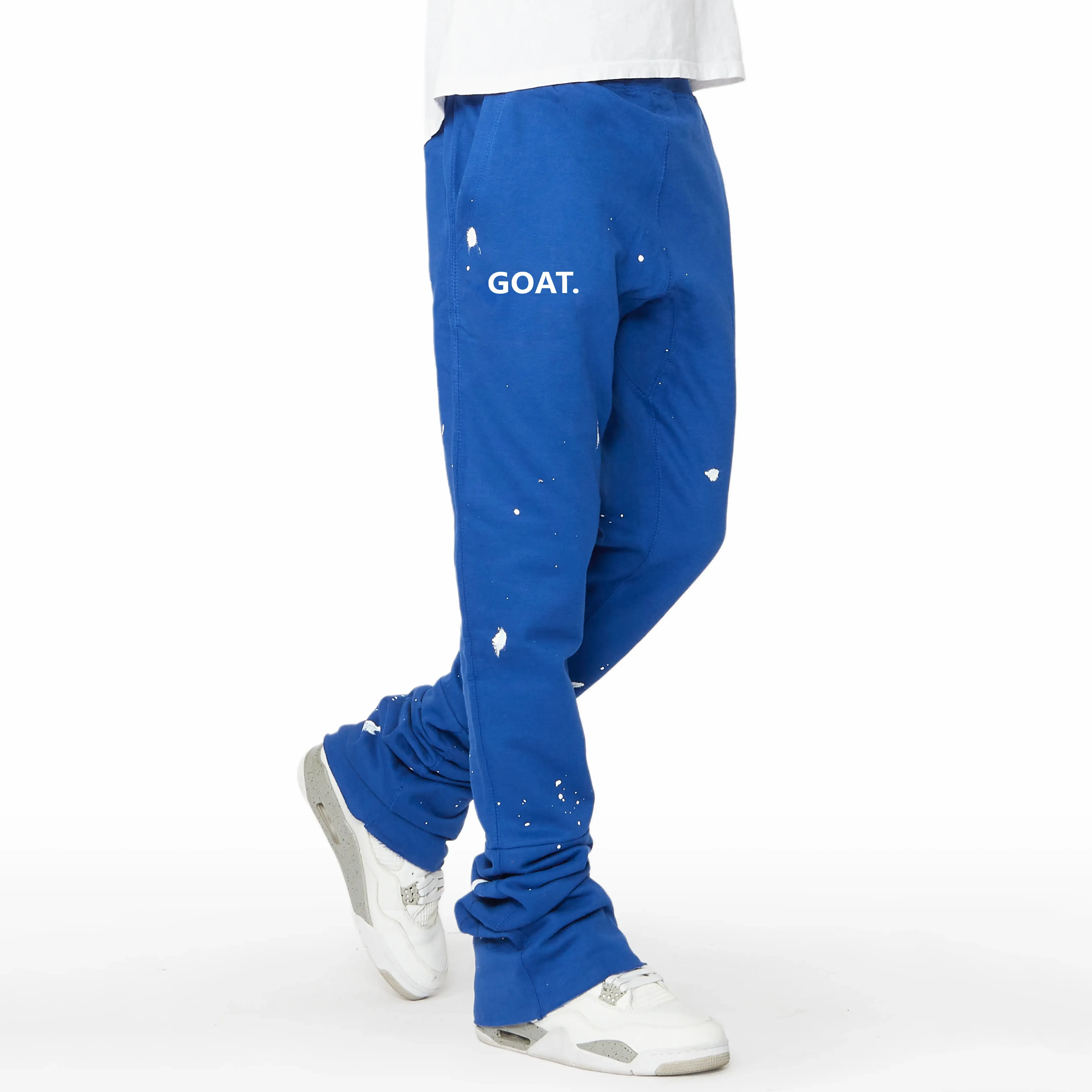 Goat Print Pocket Flared Trousers