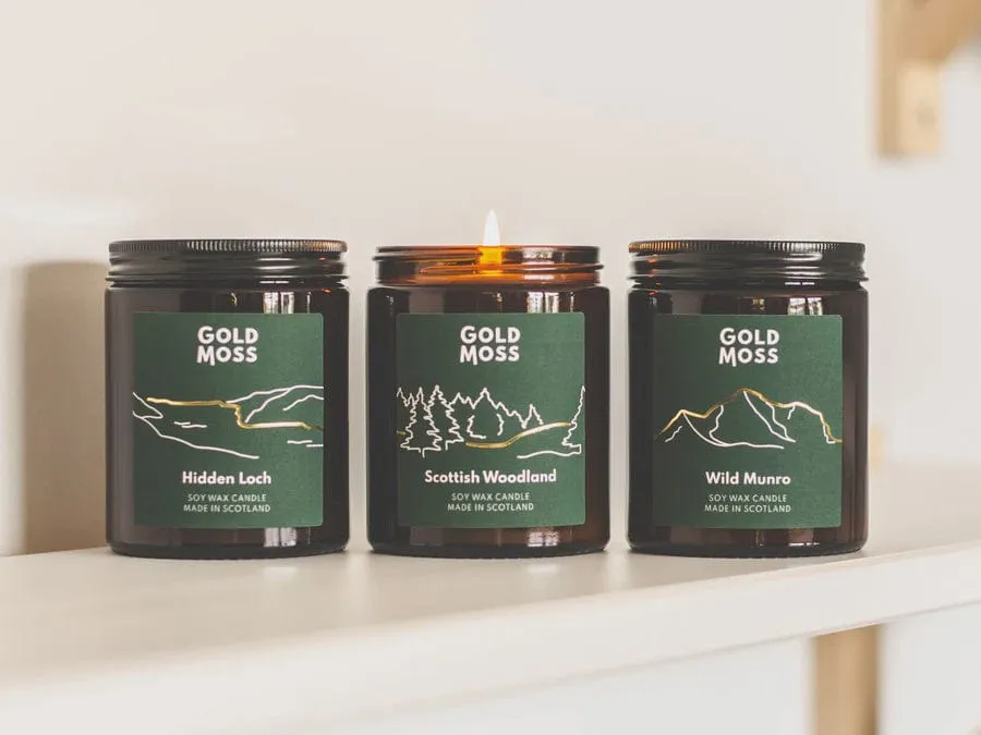 Gold Moss Hidden Loch Soy Wax Candle