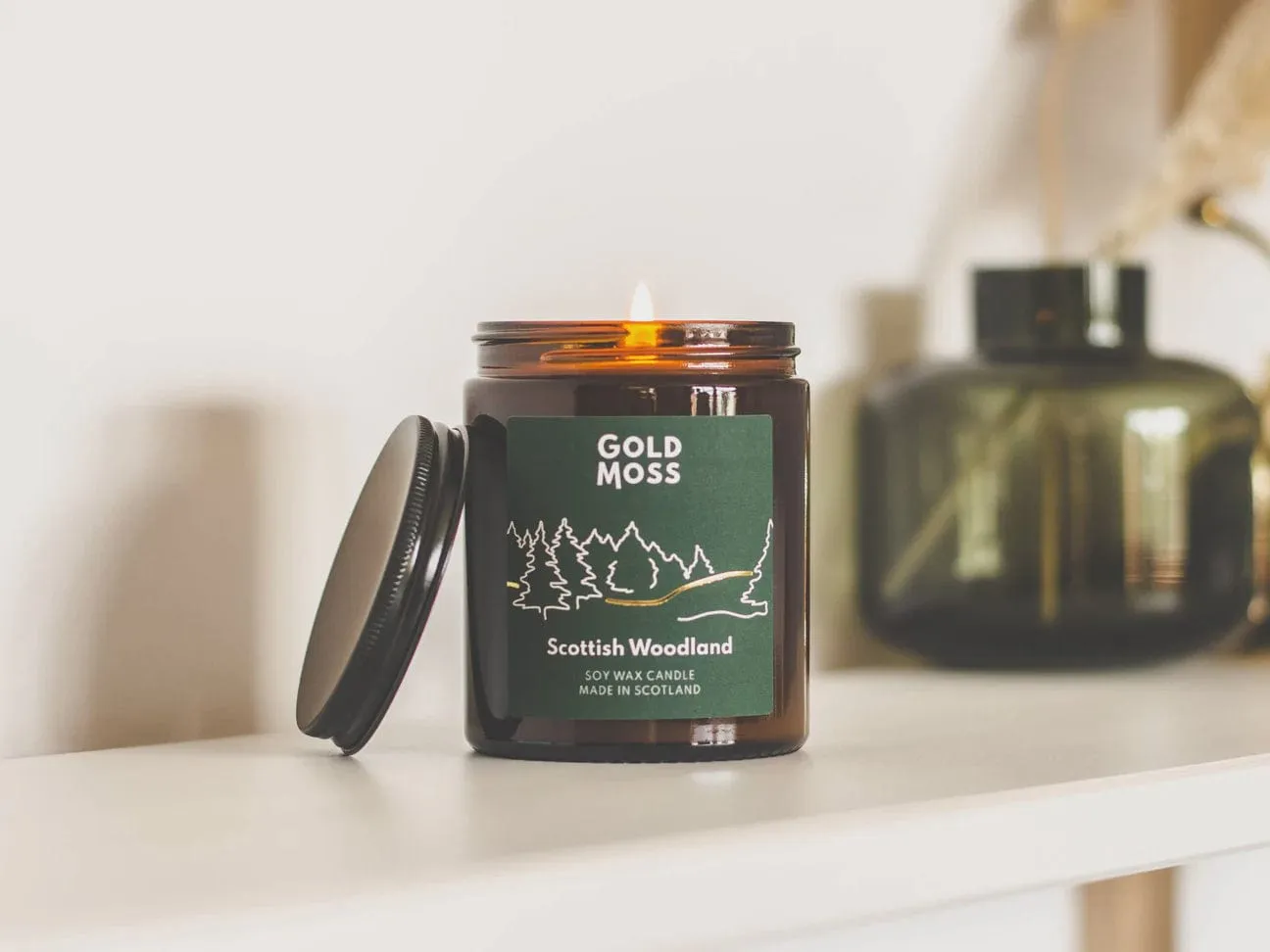 Gold Moss Scottish Woodland Soy Wax Candle